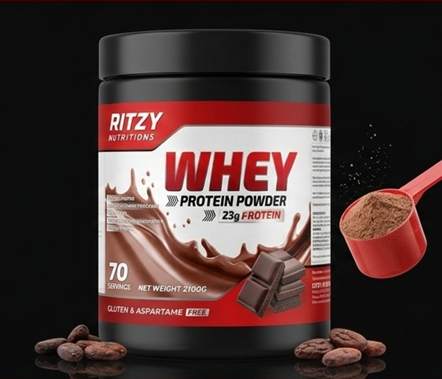 Ritzy Whey Protein product container